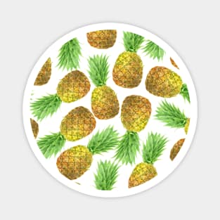 Pineapple watercolor pattern Magnet